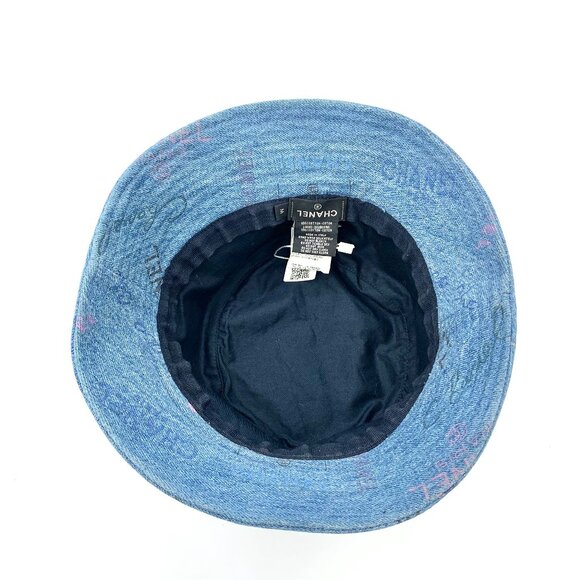 Chanel Blue Cotton Bucket Hat